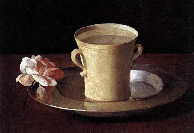 Cup of Water and a Rose on a Silver Plate, Francisco de Zurbaran